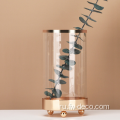 Специально проектирование больших золотых оправа с прозрачной стеклянной вазой